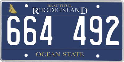 RI license plate 664492