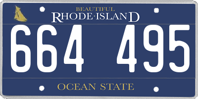 RI license plate 664495