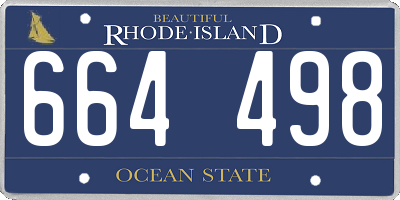 RI license plate 664498