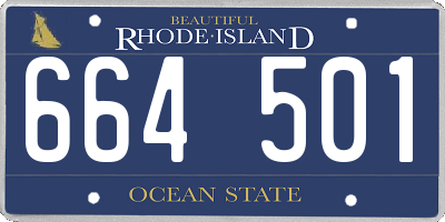 RI license plate 664501