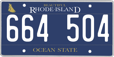 RI license plate 664504