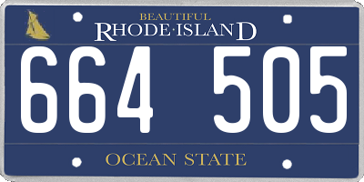 RI license plate 664505