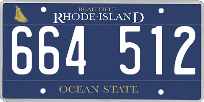 RI license plate 664512