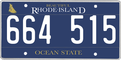 RI license plate 664515