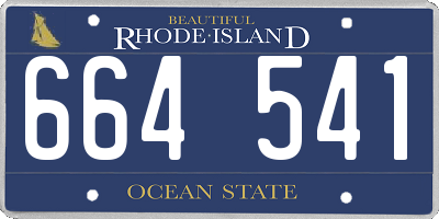 RI license plate 664541