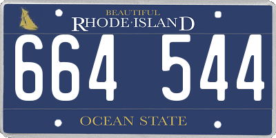 RI license plate 664544