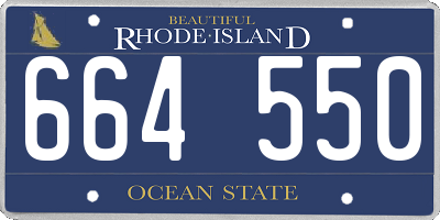 RI license plate 664550