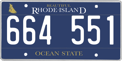 RI license plate 664551