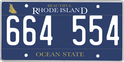 RI license plate 664554