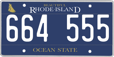 RI license plate 664555