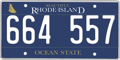 RI license plate 664557