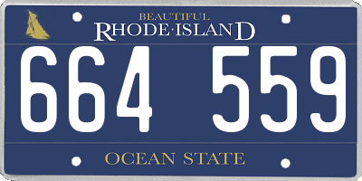 RI license plate 664559