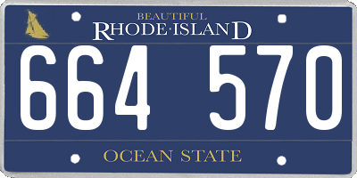 RI license plate 664570