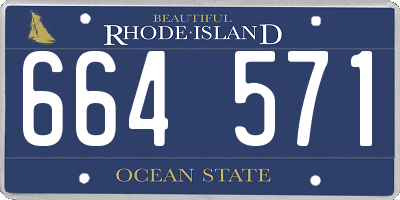 RI license plate 664571