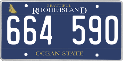 RI license plate 664590