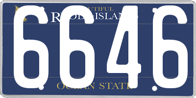 RI license plate 6646