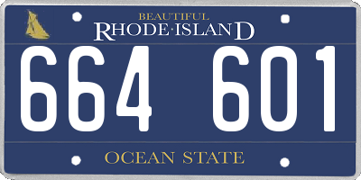 RI license plate 664601
