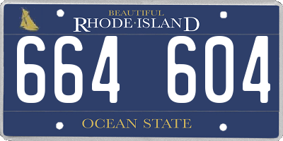 RI license plate 664604
