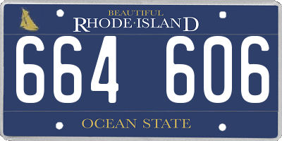 RI license plate 664606