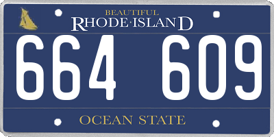 RI license plate 664609