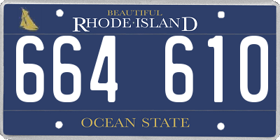 RI license plate 664610