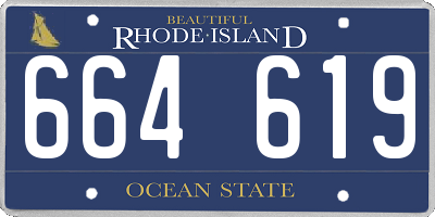 RI license plate 664619