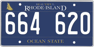 RI license plate 664620