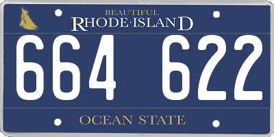 RI license plate 664622