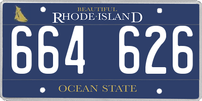 RI license plate 664626
