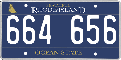 RI license plate 664656