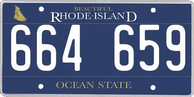 RI license plate 664659