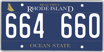 RI license plate 664660