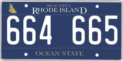RI license plate 664665