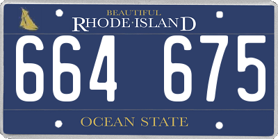 RI license plate 664675