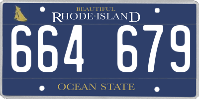 RI license plate 664679
