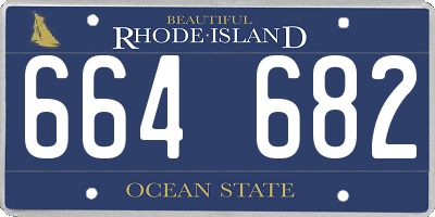 RI license plate 664682