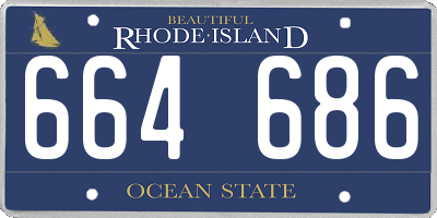 RI license plate 664686