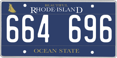 RI license plate 664696