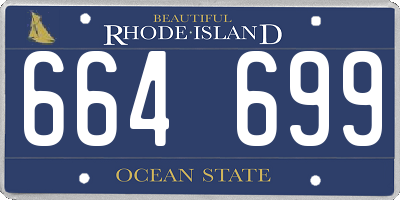 RI license plate 664699