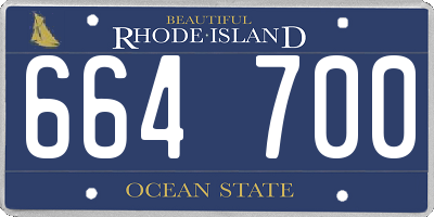 RI license plate 664700