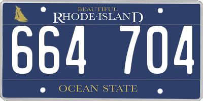 RI license plate 664704