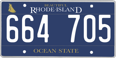 RI license plate 664705