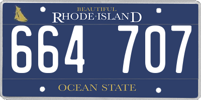RI license plate 664707