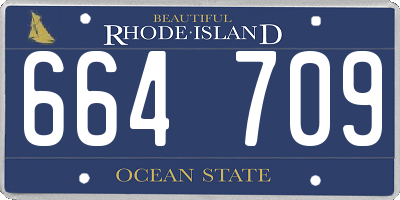 RI license plate 664709