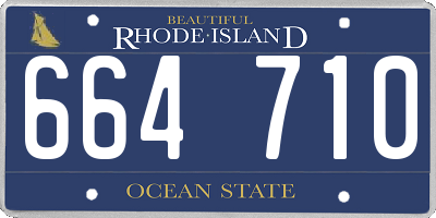 RI license plate 664710