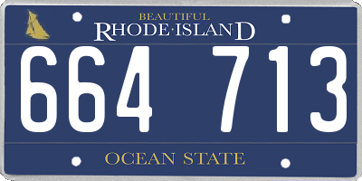 RI license plate 664713