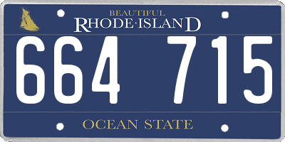 RI license plate 664715