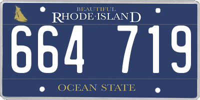 RI license plate 664719