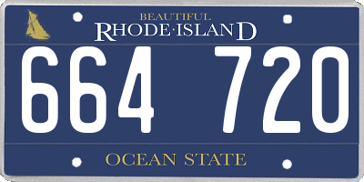 RI license plate 664720