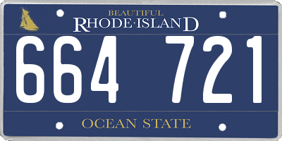 RI license plate 664721